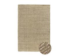 HAMID - Tappeto in Juta Alcazar 100% Fibra di Iuta Naturale - Tappeto Morbido e ad Alta Resistenza - Tessuto a Mano - Soggiorno, Camera da Letto, Tappeto Corridoio - (Naturale, 200x140cm)
