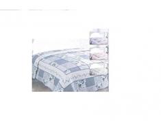 Trapuntino/Quilt Primaverile Patchwork Ricamato a Mano mod. Sara - Matrimoniale - 2 Piazze - 260 x 260 cm