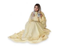 Mikamax – Snugs Original – Coperta con cappuccio – Coperta accogliente – Coperta in pile –Coperta con maniche – Regalo di Natale - Coccolone – Coperta per divano – Pile