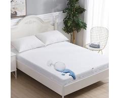 Beedsooth Fodera Coprimaterasso Impermeabile con Cerniera, Antipolvere Antiacaro Proteggi Materasso Lavabile Fino a 20cm - 160x200cm, Bianca