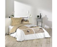 Douceur dInterieur, Set di biancheria da letto, 3 pz., 240 x 220 cm, in cotone a 42 fili, motivo: Amore, Multicolore (mehrfarbig)