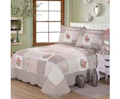 Trapuntina Copriletto Trapuntato Trapuntino Matrimoniale Trapunta Estiva Singolo Copriletto Trapuntato Patchwork 3 Pezzi,67