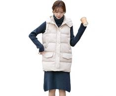 Gilet in Piumino da Donna, Senza Maniche Imbottito Trapuntino Termico Giacca con Cappuccio per Autunno Invernale