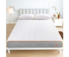 Maxzzz Materasso Matrimoniale con Design Ventilato da 20 cm, 160x190cm, Materasso in Memory Foam con Gel e Carbone di Bambù, Fodera Lavabile, Materasso Antiacaro e Anti-allergia, CertiPUR