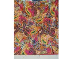 Tribal Asian Textiles Multicolore Paisley Stampa King Size Kantha Quilt, Kantha Coperta, Copriletto, Re Kantha copriletto, Bohemian Bedding Kantha Dimensioni 228,6 x 274,3 cm 005