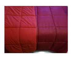 ALAMBRA PIUMONE Trapunta Matrimoniale Invernale, Trapunta Matrimoniale, Made in Italy Microfibra E Pile (Rosso Bordeaux, Matrimoniale)