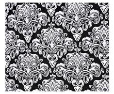 Russo Tessuti Runner Striscia Copritavolo Centrotavola SVEVA Mandala Medaglioni 40x130cm-Nero