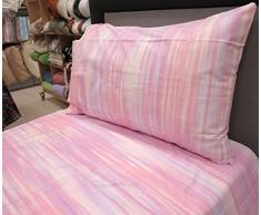 Lenzuolo flanella evolution piazza mezzo rosa 13505 (sopra lenzuolo 180x285 + sotto lenzuolo 125x200 + 1federa) GABEL