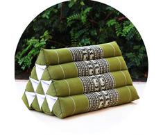 Cuscino per Schienale del Letto Cuscini di Riposo per Guardare la TV e Leggere Cuscino a Cuneo del Letto Imbottitura in Kapok Cuscino Tailandese a Triangolo Pieghevole, Poggiatesta, 8 Colori (Color