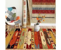 DEAR-JY Tappeto,Tappeto da Salotto in Stile Etnico Geometrico a Colori,Adatto a Camera da Letto Soggiorno Balcone Ristorante Tavolino Veranda Tappeti Decorativi,150 * 200CM