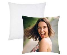 Age Print Cuscino Personalizzato con Foto Full Print - Retro Bianco 40x40cm Idea Regalo