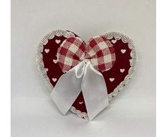 Kasahome 2 Fermatenda Magnetico Shabby Cuore Calamite per Tenda Raccogli Tende Casa Colore Rosso