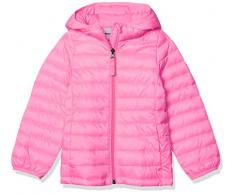 Amazon Essentials Piumino Leggero con Cappuccio Impermeabile e Ripiegabile Bambine e Ragazze, Rosa Fluo, 6-7 Anni