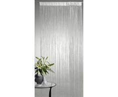 Tenda A Fili Millefini Glitterata Degradè Beige 150x300 Cm - Separatore Di Ambienti Decorativo Per Porte E Finestre, 100% Poliestere