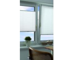 Gardinia 33087 Tenda Plissettata con Morsetto di Fissaggio, Tessuto, Bianco, 90 x 210 cm