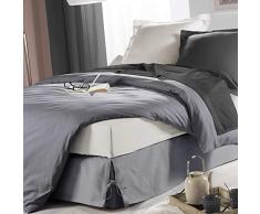 Douceur dIntÃ©rieur Coprirete con nocciole, 90 x 190 cm, in Policotone, Colore: Grigio