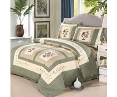 Copriletto Matrimoniale Cotone Trapuntato, Copriletti Eleganti Patchwork Coperte Letto Federa Matrimoniali Coperta Di Cotone Stampa Trapunta, Matrimoniale,PP-230X250CM