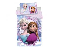 Disney Frozen Anna Elsa Lenzuola Copripiumino Set Letto Singolo e Federa 140x200 Cotone Originale Biancheria da Letto