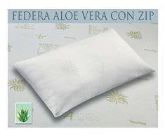 SOFFICIOSO Guanciale Letto Anallergico Aloe Vera 50x80 Bianco