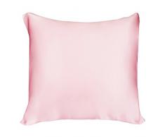 LULUSILK Federa per cuscino in 100% seta naturale a 16 Mommes si prende cura della tua pelle e della caduta dei capelli con cerniera invisibile (65 x 65 cm, Rosa)