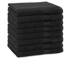 Asciugamano di Betz. Set di 8 asciugamani di spugna 50 x 100 cm nero 100 % cotone