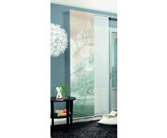 Home fashion Toupillon Tenda a Pannello, Poliestere, Verde/Marrone, 245 x 60 cm