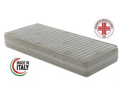 Materasso Memory Singolo modello Top Air misura 85x190 Alto 25 cm con Dispositivo medico classe 1 detraibile con 7 zone differenziate e Rivestimento Aloe Vera con Guanciale TULIP MED in omaggio, ortopedico, traspirante, antiacaro,