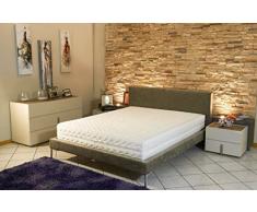 King of Dreams - Materasso lato invernale in lattice, 78 kg/m3 + coprimaterasso 200 x 200 x 24 cm, rigido, nucleo lucido Lattex HR ad alta densità, sfoderabile, con fodera lavabile, 7 zone di comfort