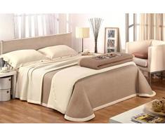 Lana & Co Coperta 100% Royal Cashmere 270_230, Colore: Brown White