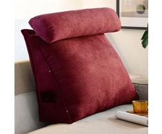 OBTUSS Cuscino a cuneo triangolare da lettura con collo regolabile, cuscino per schienale per divano letto, testiera lombare