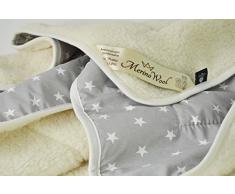 2in1 ! Coperta 75 x 100 cm in Lana Merino, Lana Merino Piumone Regalo Perfetto ! Prodotto Naturale WOOLMARKED