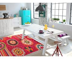 ABC, Tangeri 2, Tappeto, Multicolore (Rosso/Marrone/Nero), 133 x 190 cm