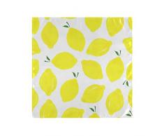 Funnyy - Tovaglioli di stoffa di colore giallo estivo, lavabili e riutilizzabili, in morbido raso Multicolore