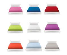 Lenzuola Lenzuolo Sotto Maxi con Angoli Letto Matrimoniale Una Piazza e Mezza Singolo 100% Cotone TUTTI I COLORI (Una Piazza e Mezza 130x200, Grigio)