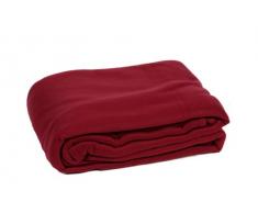 Comptoir du linge POL18BOR - Coperta in pile, 220 x 180Â cm, colore: rosso borgogna