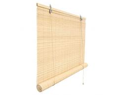 Victoria M. Tenda a Rullo in Bambù per Interni, Protezione Solare e della Privacy per Porte e Finestre, 100 x 220 cm, Colore Natura