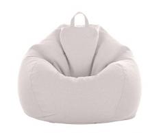 QIQIQ Fodera per Poltrona a Sacco per Poltrona a Sdraio in Cotone e Lino Divano Pigro Chiusura con Cerniera Senza Riempimento