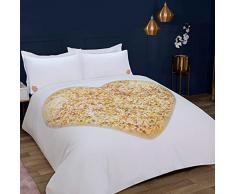 Sleepdown Love Island - Set di biancheria da letto con copripiumino e federa, con logo a forma di cuore glitterato, per letto singolo (135 x 200 cm)