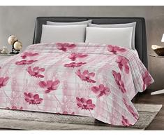 Banzaii Trapuntino Mezza Stagione, Autunnale, Primaverile Copriletto Trapuntato Imbottito Matrimoniale 250x260 cm Gabriella Fuxia Made in Italy