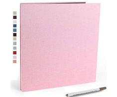 Vienrose Album Foto Autoadesivo Fotos 10X15 Memories Album Portafoto Pagine Bianche e Copertina in Lino Regali Nozze Natale Valentino Regalo di Anniversario Compleanno per bambini