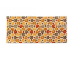 HomeLife Tappeto Cucina Antiscivolo Lavabile in Vinile 52X400 Made in Italy Passatoia Antimacchia in PVC Interni ed Esterni Stampa Fantasia Colorata Arancio | Tappeti Runner Lungo in Gomma 400cm
