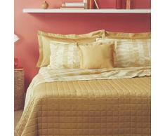 Zucchi Completo Letto Lenzuola Matrimoniale Puro Raso di Cotone Due 2 Piazze Sopra + Lenzuolo sotto con angoli + Federe con volani (Eunice Y1)