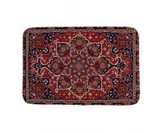 Ruchen Tappeto da bagno tribale persiano Boho etnico scarlatto piccolo tappeto arredo casa 79 × 51 cm