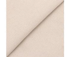 DESHOME Brezza - Tessuto al Metro per esterno e interno idrorepellente ignifugo antibatterico stoffa al metro resistente per tappezzeria divano, cuscini, sedie, lettini (1 metro, Ecru)