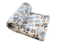 ALLISANDRO Coperta per Cane/Gatto Lavabile Soffice Durevole, Morbida e Calda Flanella Gatti Cuccioli, per Piccoli Medi Grandi Animali Domestici, Marrone 100x80cm