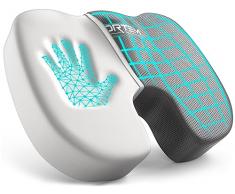 FORTEM Cuscino Sedia Ufficio, Cuscino per Sedie, Cuscino Auto, Cuscino Ortopedico Coccige, Cuscino Memory Foam per Sedia da Scrivania, Fodera Lavabile (Grigio)