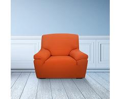 INTRECCI Copridivano Estensibile tinta unita (Copripoltrona 1 posto, Arancio)