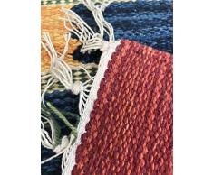 LaVelaHOME Tappeto LARJA JANU Disegno Kilim cm 90 x150 kelim in Cotone Lavabile (Due)