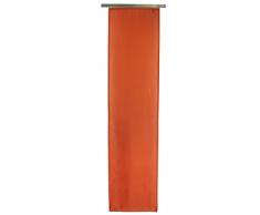Gözze 66015-36-6045 - Tenda a pannello Dakar, permeabile alla luce, in tessuto decorativo effetto seta, 60 x 245 cm, compresi accessori per il montaggio, con velcro adesivo in dotazione, poliestere, ecotessuto 100, colore: arancione