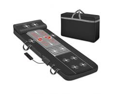 Comfier Materassino Massaggiante con Calore - Massaggiatore Shiatsu per Schiena con 10 Motori a Vibrazione, Cuscino Massaggiatore Shiatsu per Letto, Massaggiatore per Collo e Schiena, Cosce, Gambe